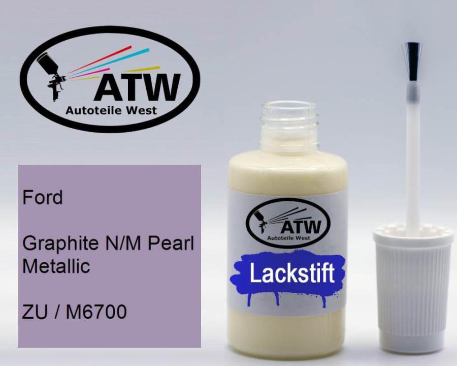 Ford, Graphite N/M Pearl Metallic, ZU / M6700: 20ml Lackstift, von ATW Autoteile West.
